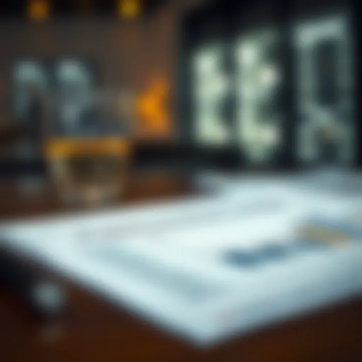 Close-up of a property investment analysis document