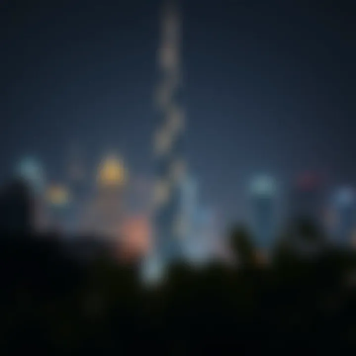 Illuminated HSBC Tower at Night Night view of HSBC Tower illuminated against the city lights