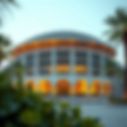 Modern Islamic Bank Architecture in the UAE A modern Islamic bank building in UAE