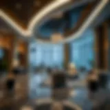 Luxurious lobby of the JA Manor Hotel showcasing modern design