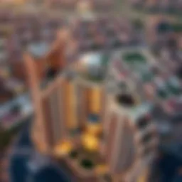 Aerial view of Kريستال بلازا المجاز showcasing its architectural design