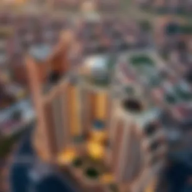 Aerial view of Kريستال بلازا المجاز showcasing its architectural design