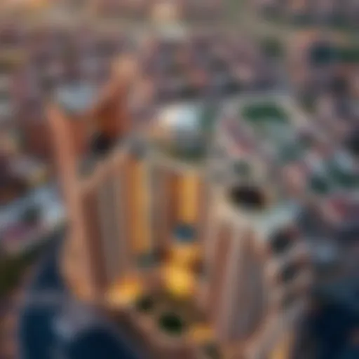 Aerial view of Kريستال بلازا المجاز showcasing its architectural design