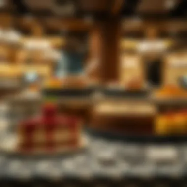 Gourmet desserts display