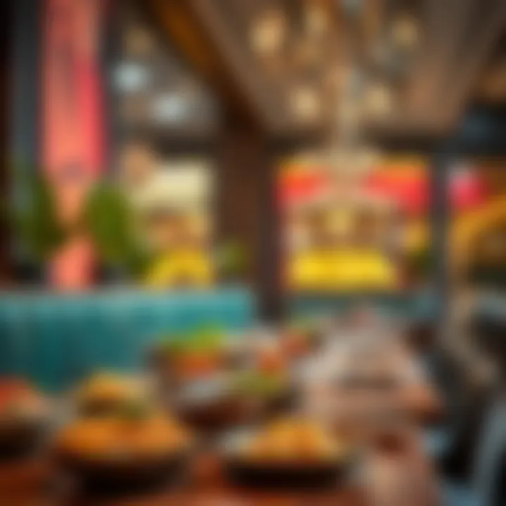 Vibrant international cuisine selection