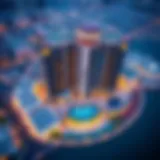 Aerial view of Marsa Plaza showcasing its unique architecture