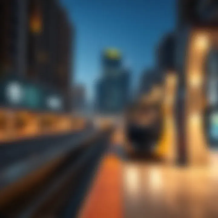 Visual representation of metro accessibility enhancing property values in Dubai