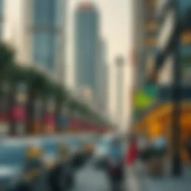 The bustling atmosphere around Midker on Sheikh Zayed Road