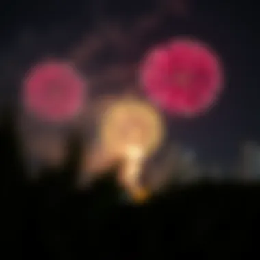 UAE National Day Festivities Colorful fireworks illuminating the night sky during UAE National Day celebrations