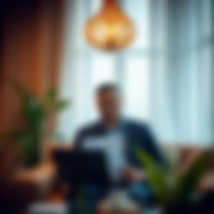 Successful Online Application Submission An individual successfully submitting an online application for a residence visa