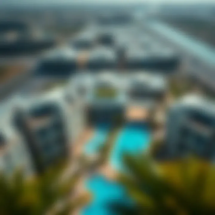 Aerial View of Nibras Oasis 2 Aerial view of Nibras Oasis 2 showcasing modern architecture