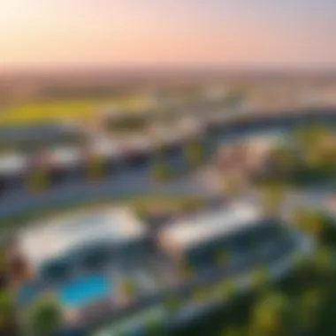 Aerial Perspective of Palm Hills Stunning aerial view of Palm Hills showcasing its lush landscape