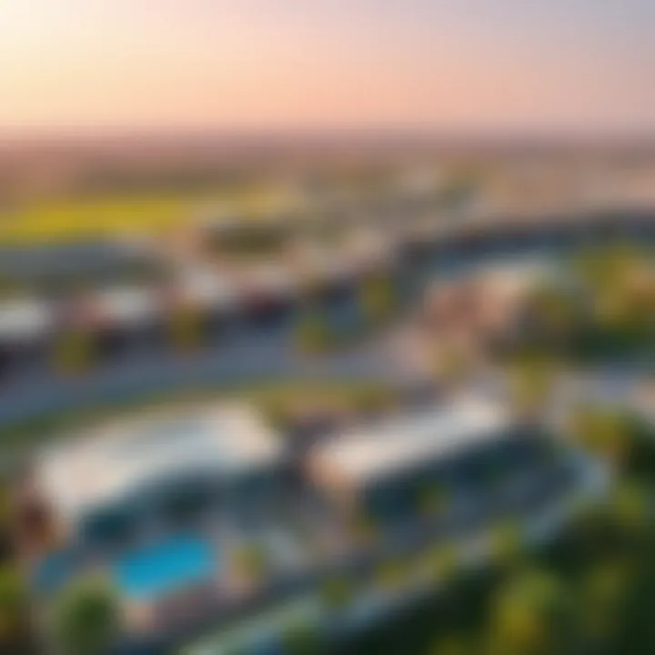 Aerial Perspective of Palm Hills Stunning aerial view of Palm Hills showcasing its lush landscape