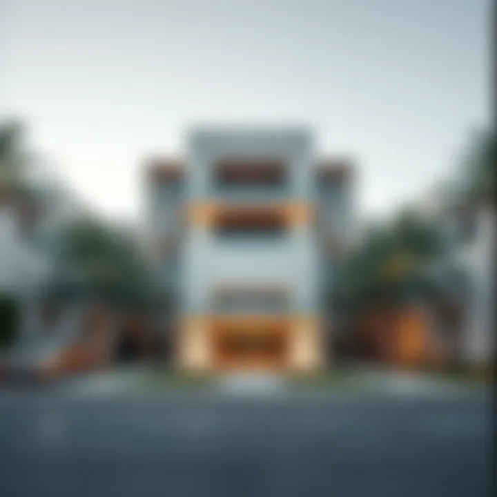 Contemporary Architecture in Palm Hills Modern architectural design of a prominent building in Palm Hills