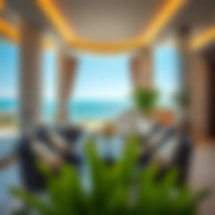 Elegant outdoor terrace with a stunning view in Palm Jumeirah