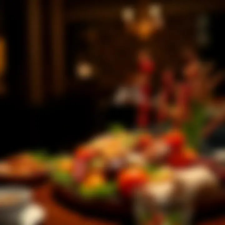 Exquisite platter showcasing diverse cuisines at a Palm Jumeirah restaurant