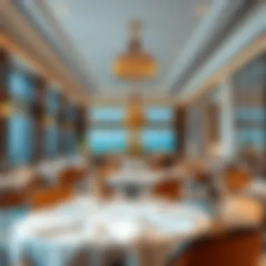 Lavish interior of a high-end restaurant in Palm Jumeirah