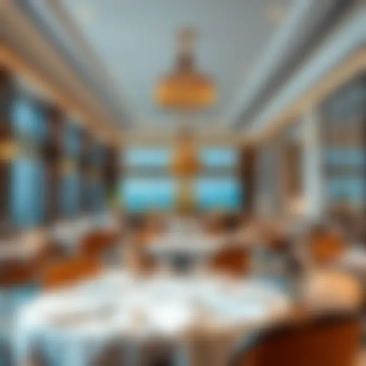 Lavish interior of a high-end restaurant in Palm Jumeirah