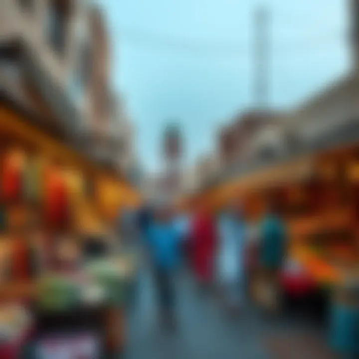 Traditional Arabian market bustling with activity