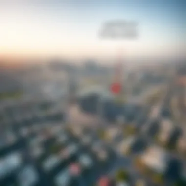 Aerial shot of Qusais highlighting Al Twar Center's position within the neighborhood.