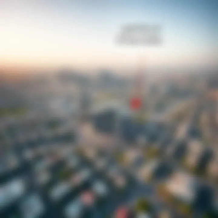 Aerial shot of Qusais highlighting Al Twar Center's position within the neighborhood.