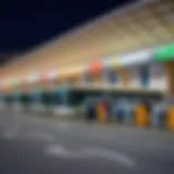 Ras Al Khaimah bus terminal with waiting passengers