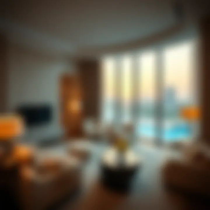 Luxurious suite interior at Seven Palm Apartments