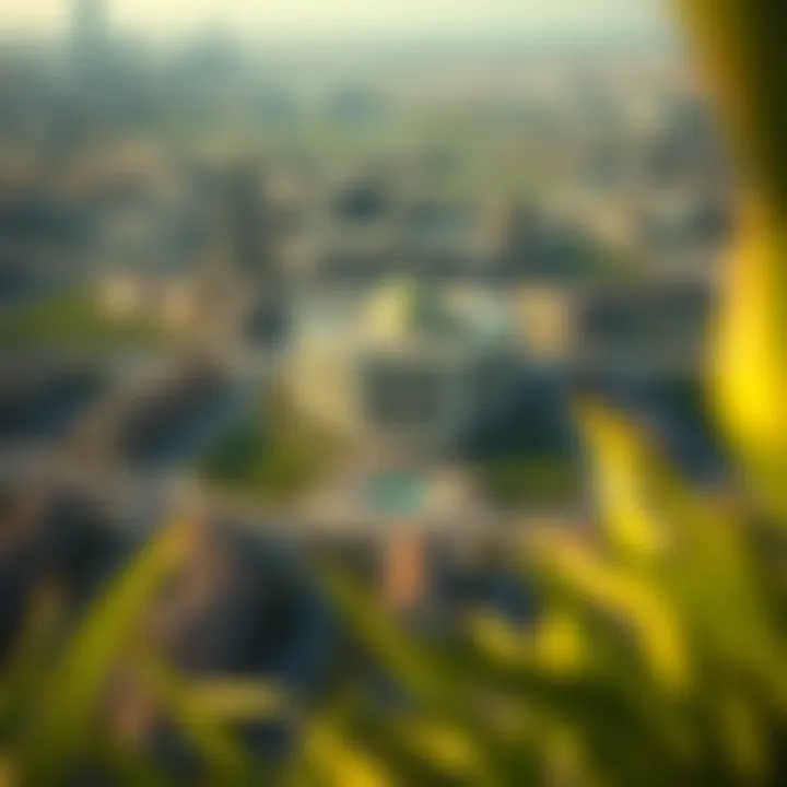 Aerial view showcasing the location of Seven Palm in Dubai