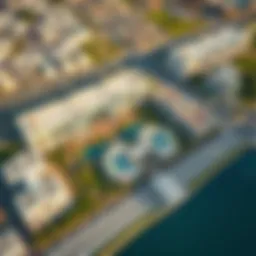 Aerial view of Sharjah Arada showcasing modern architecture and green spaces