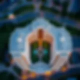 Aerial view of Sobha Hartland: The Crest showcasing its unique architectural design