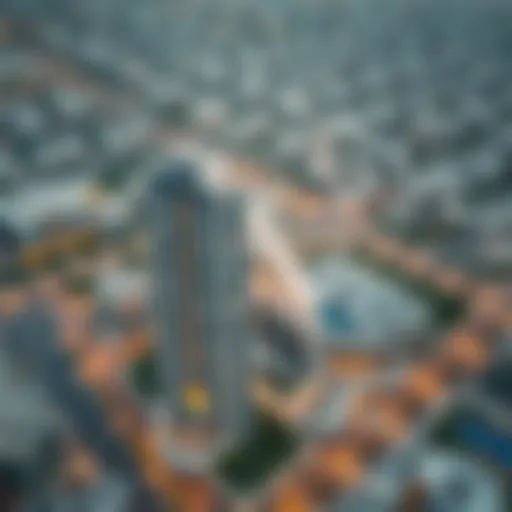 Aerial view of الملا بلازا showcasing its architectural design