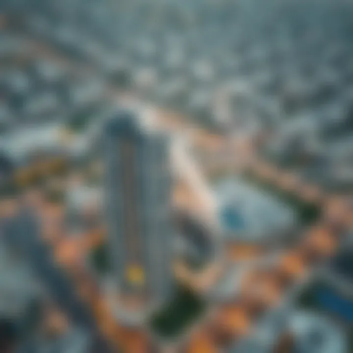 Aerial view of الملا بلازا showcasing its architectural design