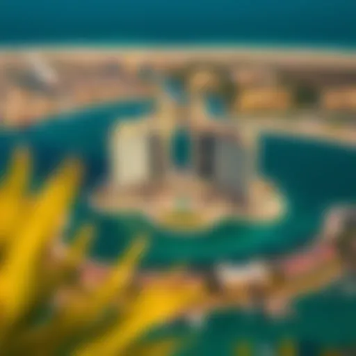 A stunning aerial view of The Pointe Atlantis showcasing its unique architectural design.