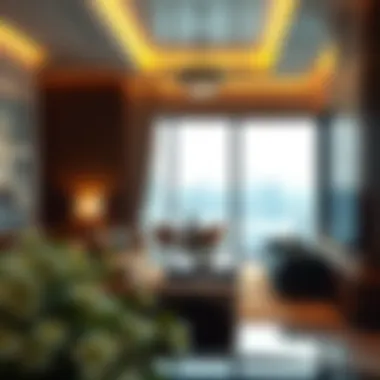 Luxurious interior layout of the Two Tower Three Floor Plan