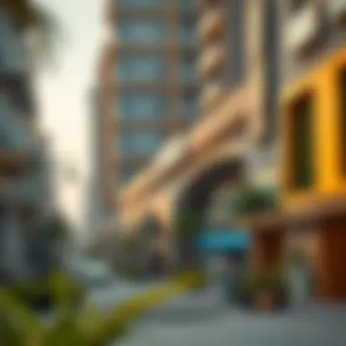 A bustling neighborhood in Dubai influenced by Megamall