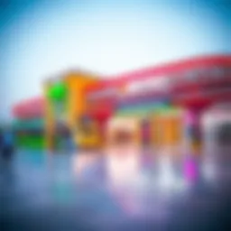 Dubai Metro station with vibrant colors