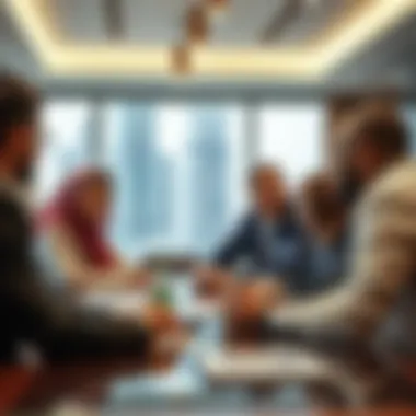 Meeting involving real estate professionals