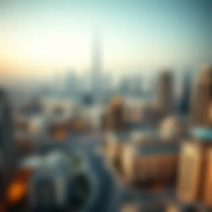 Dubai Skyline and Real Estate Overview Overview of Dubai skyline highlighting real estate buildings