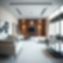 Modern unfurnished apartment interior showcasing open space