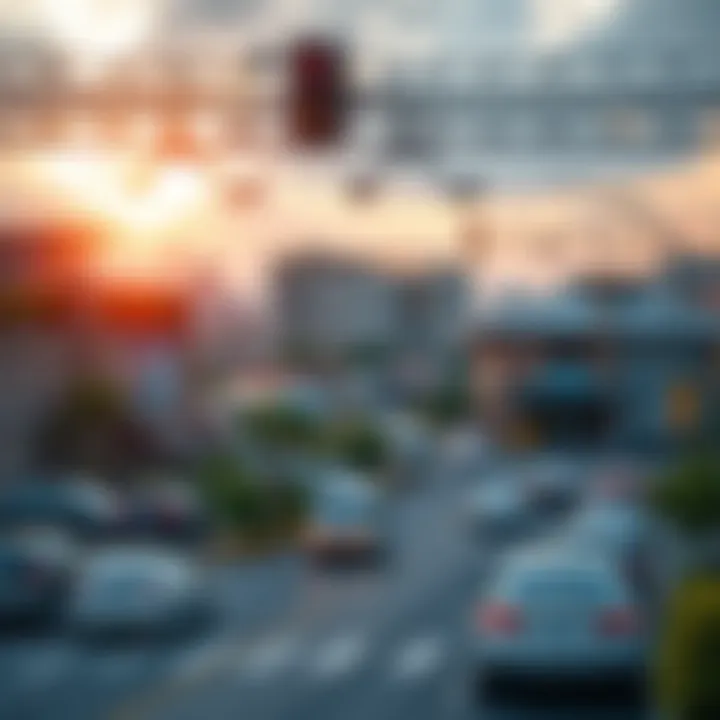 Infrastructure elements of a workers' village highlighting transportation and amenities.