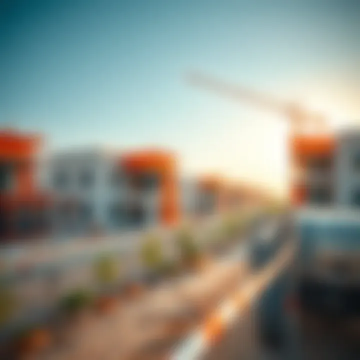 Construction Site for Villa Development Overview of a construction site for villa development