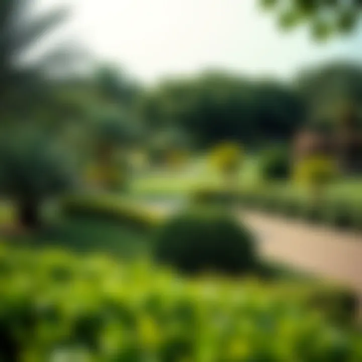 Tranquil Green Spaces in Yas Acres Beautifully landscaped parks within Yas Acres community